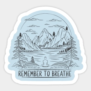 Remember to Breathe (Light) Sticker